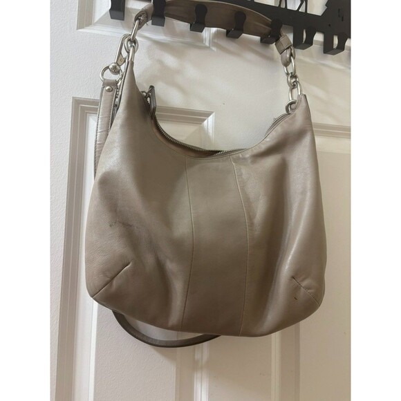 Y2K COACH 16808 KRISTIN Convertible Leather  Hobo Bag/purse Taupe/Gray - Picture 4 of 13